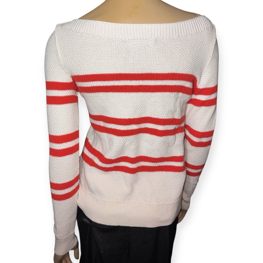 Banana Republic women’s Off-Shoulder nautical preppy long sleeve knit Sweater XS - Picture 4 of 12